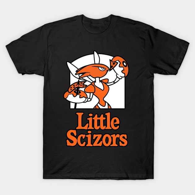 Little Scizors Pizza T-Shirt by THRILLHO